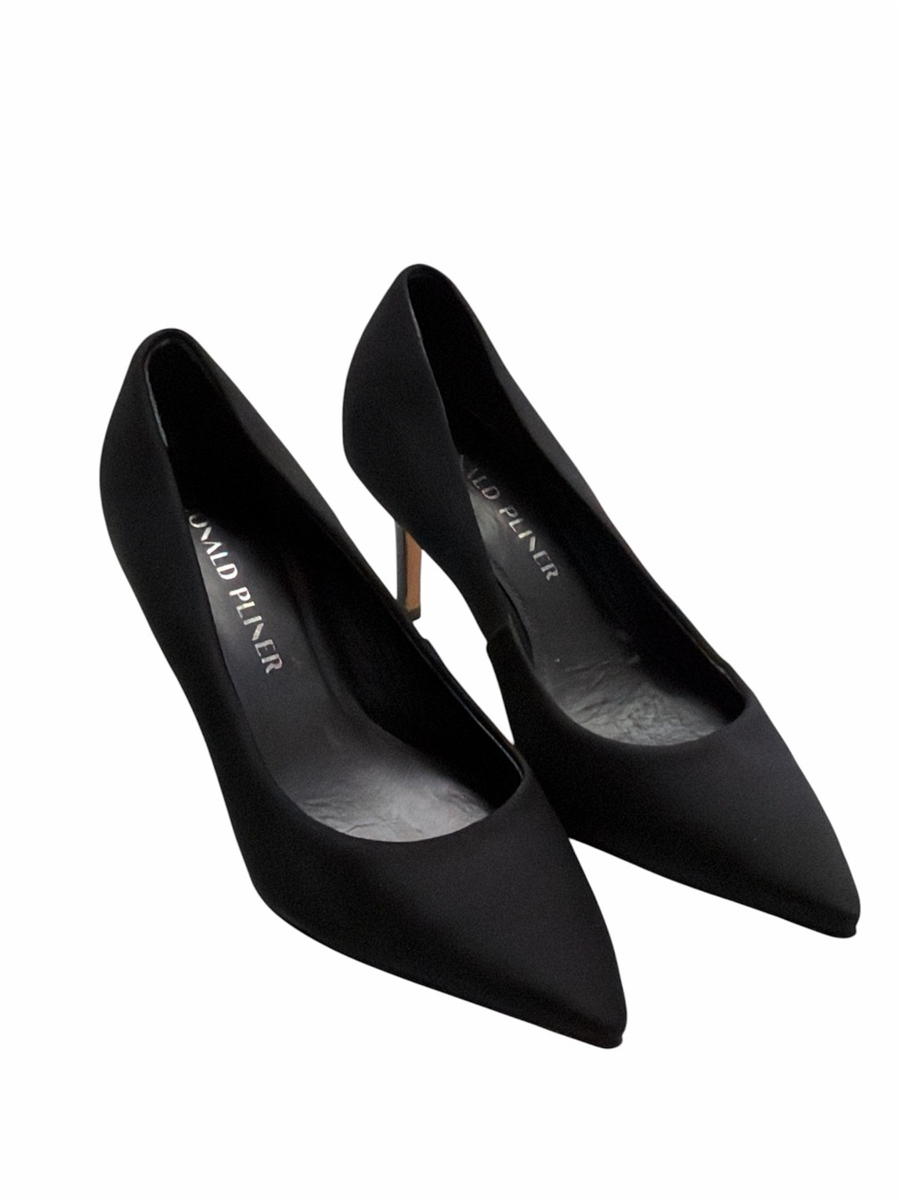 Donald Pliner Black Fabric Pointed Toe Heels Size 5.5